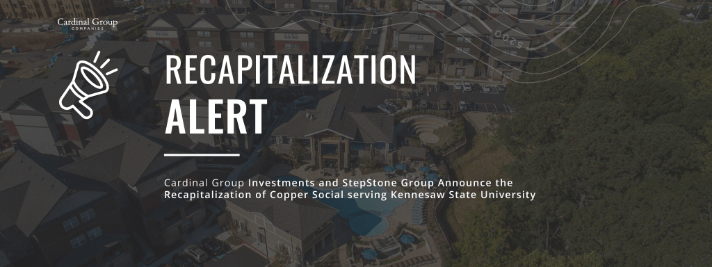 Copper Social Recap Header 1024x384 - Cardinal Group Investments and StepStone Group Announce the Recapitalization of Copper Social Serving Kennesaw State University