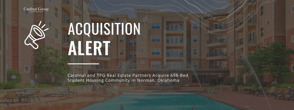 Milli Header 1024x384 - TPG Real Estate Partners and Cardinal Group Acquire Millennium, a 698-bed Student Housing Community in Norman, Oklahoma
