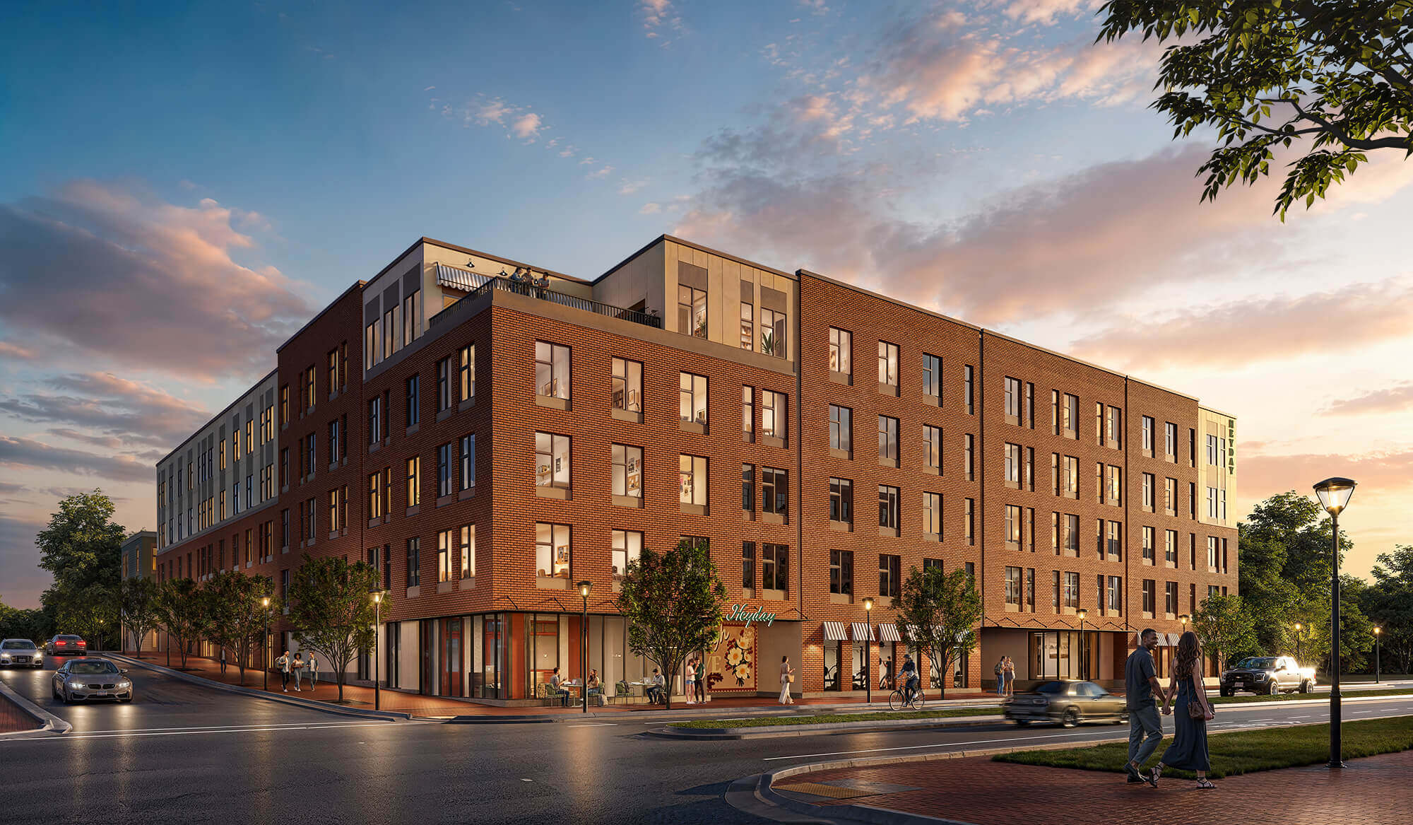 Street view rendering of Heyday Raleigh