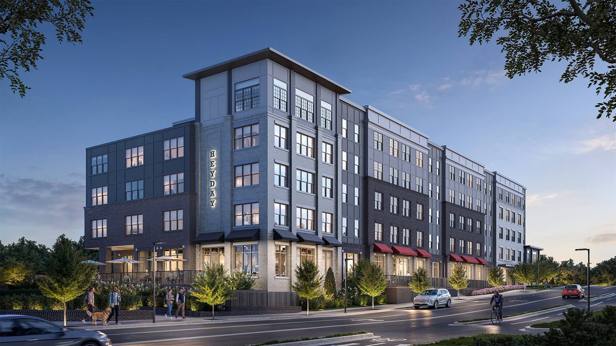 Street view rendering of Heyday Blacksburg