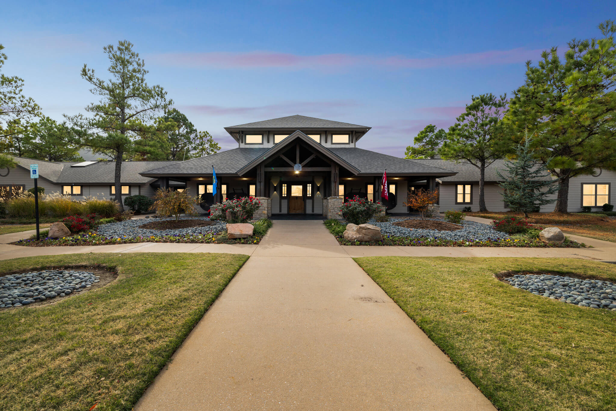 Arcadia clubhouse main entrance exterior