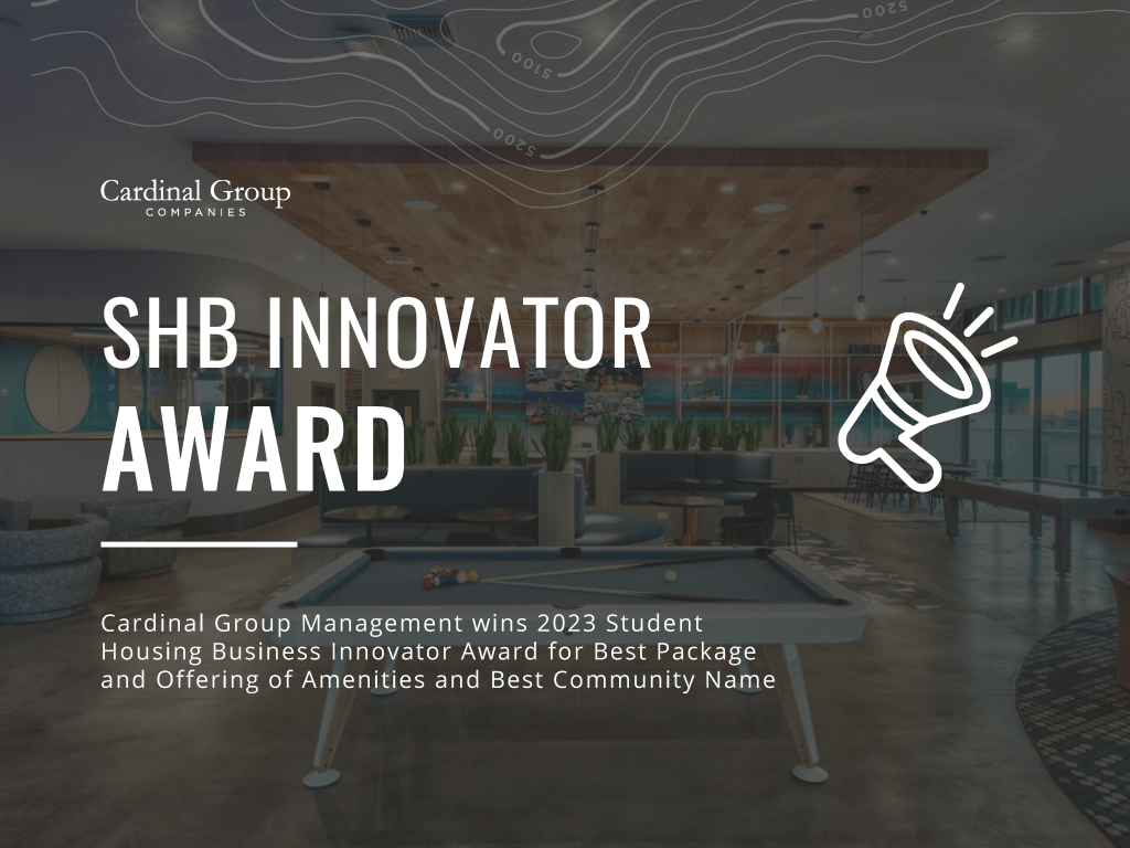 shb innovator 2023 thumb 1024x768 - Cardinal Group Management ​Wins Two Awards at 13th Annual Innovator Awards at Student Housing Business InterFace Conference